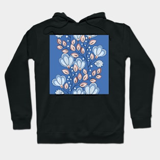 Colored Striped Pattern with Vintage Floral Motifs Hoodie